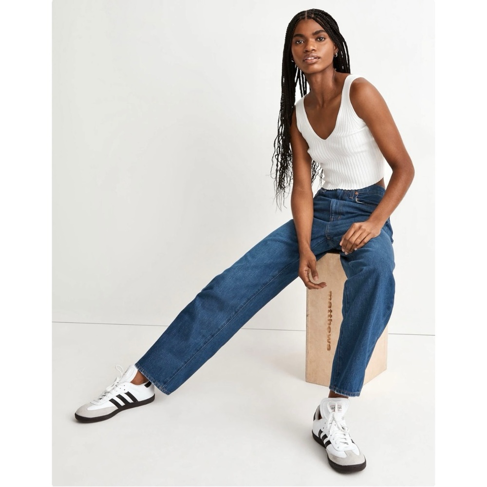 Madewell Baggy Straight Jeans in Dark Worn Indigo Wash sz 29 - Picture 11 of 13